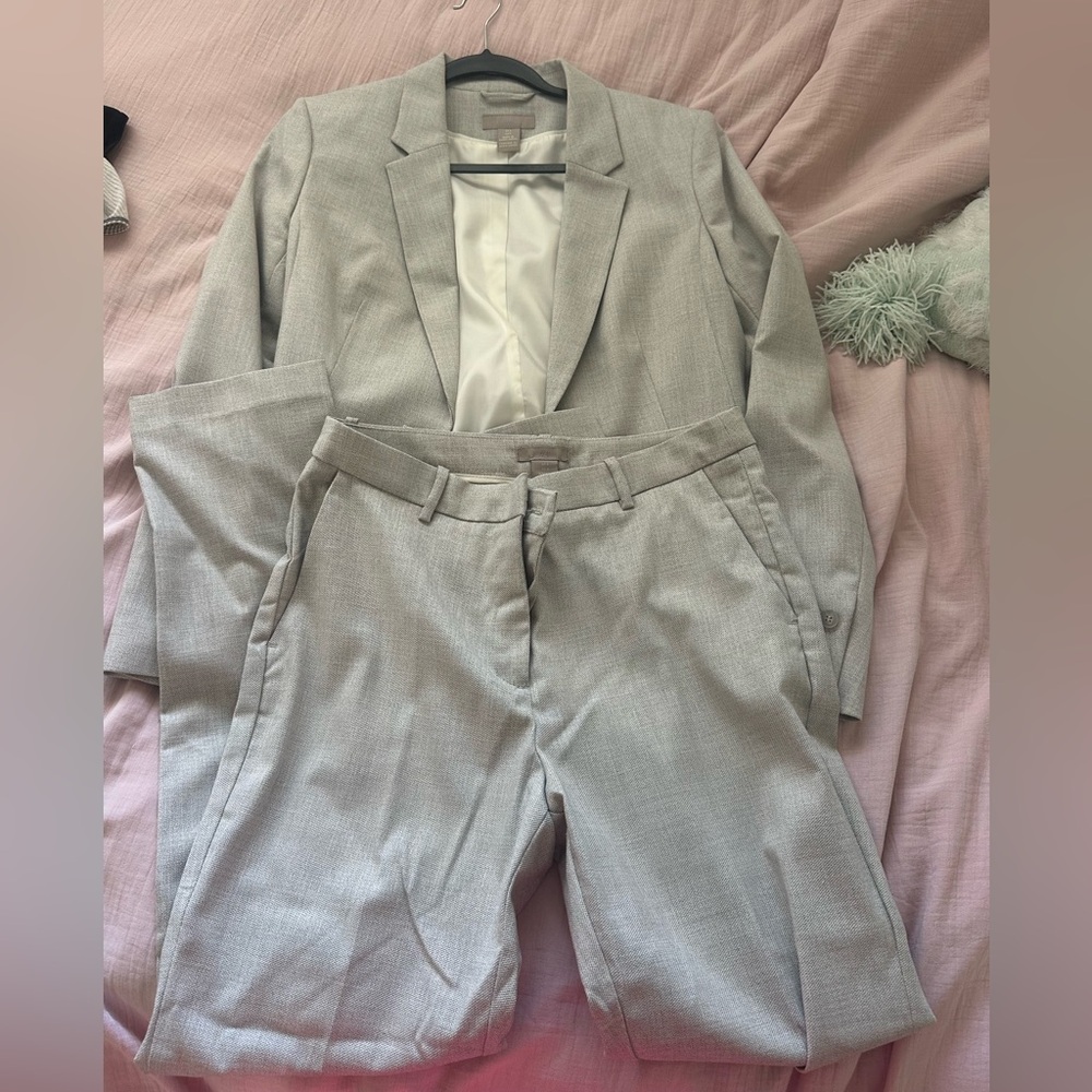 H & M Gray Women's Blazer and Pants Set